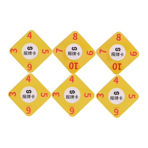 INOOMP 6 Stück Registrierungskarte Karte Restmenge Pokerkarten-restmengenerinnerung Kartenspiel Bleibt Kartenerinnerung Erinnerungskarte Zum Pokerkartenzählen Gelb PVC von INOOMP