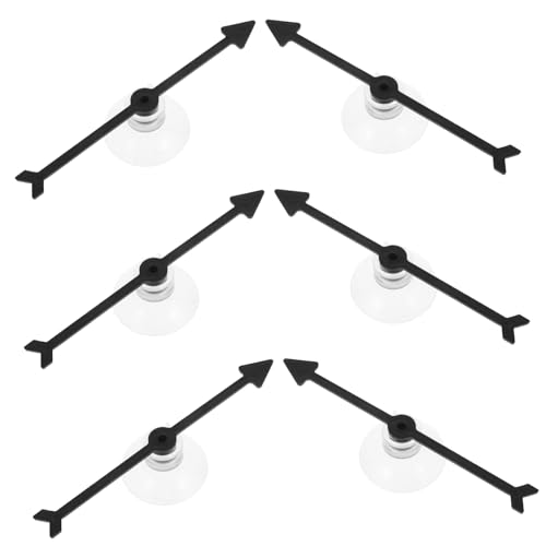 INOOMP 6 Stück Saugnapfbecherpfeil Sie Ersatz -Saugnapf -Becher -Pfeile Partypfeil Spinning Pfeilzeiger für Spiele spielende Brettpfeil Saugspiel Plastik Black von INOOMP