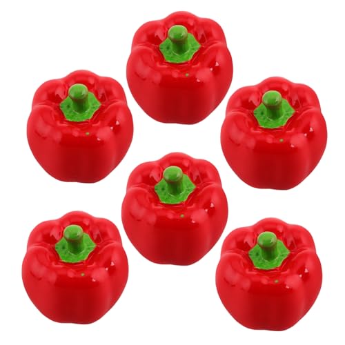 INOOMP 6 Stück Simulierte Chili-Verzierung Künstliche Lebensmittel-Requisiten Chili-Pfeffer- Chili -Party -Kuchendekorationen Chili -Charme Pfefferverzierung Harz rot INOOMP 6 Stück Simulierte Chili-Verzierung Künstliche Lebensmittel-Requisiten Chili-Pfeffer- Chili -Party -Kuchendekorationen Chili -Charme Pfefferverzierung Harz rot von INOOMP