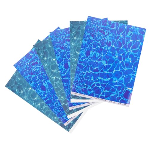 INOOMP 6 Stück Simulierte Wassertextur Papierbach Miniatur Flussbach Künstlicher Bach Sandtisch Künstliches Wasser Künstliches Wasser Landschaftsdekor Sandtisch Künstliches von INOOMP