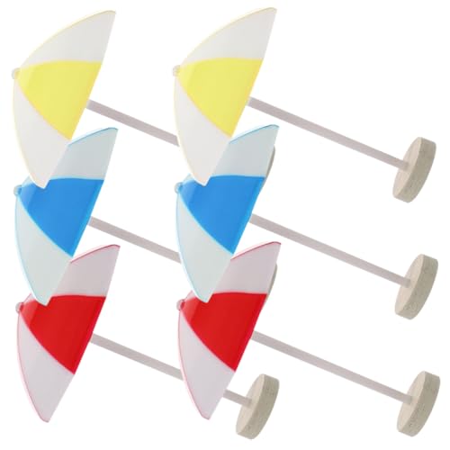 INOOMP 6 Stück Strandschirme Ornamente Regenschirme Miniatur Figuren Puppe Tragbar Nautisch Mini-strandschirme Plastik INOOMP 6 Stück Strandschirme Ornamente Regenschirme Miniatur Figuren Puppe Tragbar Nautisch Mini-strandschirme Plastik von INOOMP