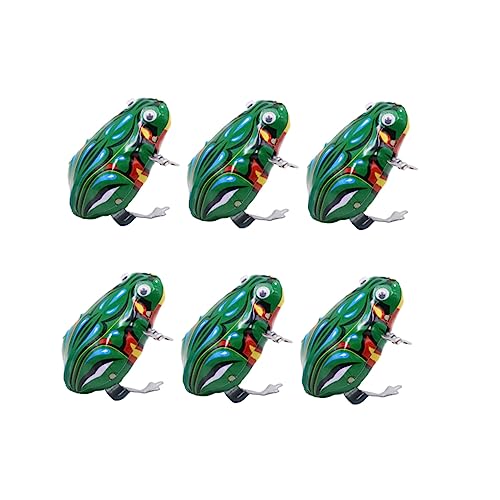 INOOMP 6 Stück Uhrwerk-Frosch- Party Kinderspielzeug Für Sprungspielzeug Aufziehen Aufzieh Bildungsspielzeug Frösche Modell Tierspielzeug Eisen Green INOOMP 6 Stück Uhrwerk-Frosch- Party Kinderspielzeug Für Sprungspielzeug Aufziehen Aufzieh Bildungsspielzeug Frösche Modell Tierspielzeug Eisen Green von INOOMP