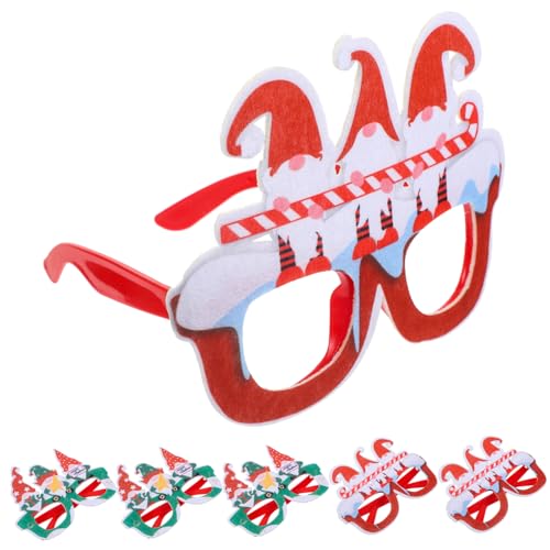 INOOMP 6 Stück Weihnachtsgläser dekorative Gläser für Partys Weihnachtsbrillengestell Cocktail lustig weihnachtsdeko Foto-Requisiten aus Kunststoff Kostüm Brillen Foto Requisiten Plastik INOOMP 6 Stück Weihnachtsgläser dekorative Gläser für Partys Weihnachtsbrillengestell Cocktail lustig weihnachtsdeko Foto-Requisiten aus Kunststoff Kostüm Brillen Foto Requisiten Plastik von INOOMP