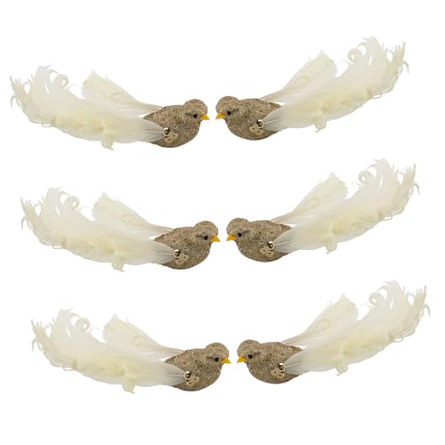 INOOMP 6 Stück künstlicher Federvogel Schaumstoffvogel zum Basteln simulierte Vogelverzierungen künstliche Simulationsschaumvögel künstliche Vögel künstliche Feder Golden INOOMP 6 Stück künstlicher Federvogel Schaumstoffvogel zum Basteln simulierte Vogelverzierungen künstliche Simulationsschaumvögel künstliche Vögel künstliche Feder Golden von INOOMP