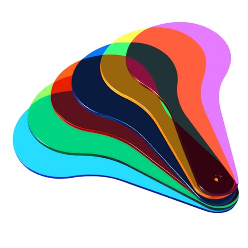 INOOMP 6 Teilige Farbfilterplatte Optische Physiktafel Lernfarbpaddel Optisches Experiment Farbpaddel Wissenschaftliche Experimente Paddel Farbfilter Sensorische Bauchmuskeln von INOOMP