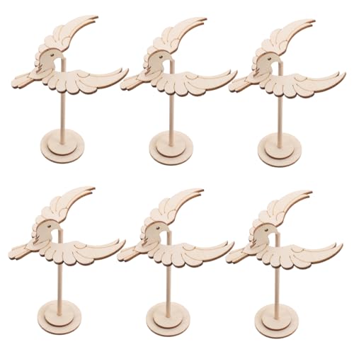 INOOMP 6 Teiliger Balance Vogel Aus Holz DIY Stamm Wissenschaftsspielzeug Für Zur Verbesserung Der Motorik Und Kreativität Adler Balance Schwerkraft Physik Spiel Für von INOOMP
