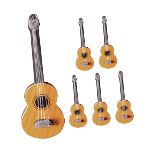 INOOMP 6stücke Teiliges Miniatur-Gitarren-Set Mini-Instrumente Für Puppenhäuser Kreative Deko- Und Fotorequisiten Für Sammler Und Musikliebhaber INOOMP 6stücke Teiliges Miniatur-Gitarren-Set Mini-Instrumente Für Puppenhäuser Kreative Deko- Und Fotorequisiten Für Sammler Und Musikliebhaber von INOOMP