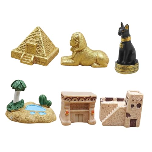 INOOMP 6 Teiliges Zum Thema Altes Ägypten Für Geschichtsliebhaber – Miniatur Figurenset Mit Pyramiden Aus Dem Alten Ägypten Kreative Schreibtischdekoration INOOMP 6 Teiliges Zum Thema Altes Ägypten Für Geschichtsliebhaber – Miniatur Figurenset Mit Pyramiden Aus Dem Alten Ägypten Kreative Schreibtischdekoration von INOOMP