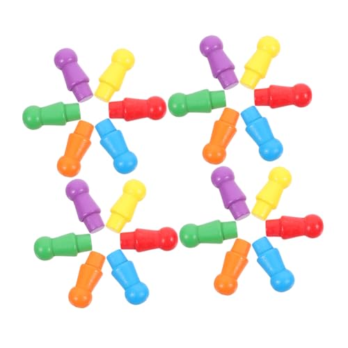 INOOMP 60 Stück Checker Schach Bunt Unterhaltungsspielzeug Traditionelles Brettspiel Holz INOOMP 60 Stück Checker Schach Bunt Unterhaltungsspielzeug Traditionelles Brettspiel Holz von INOOMP