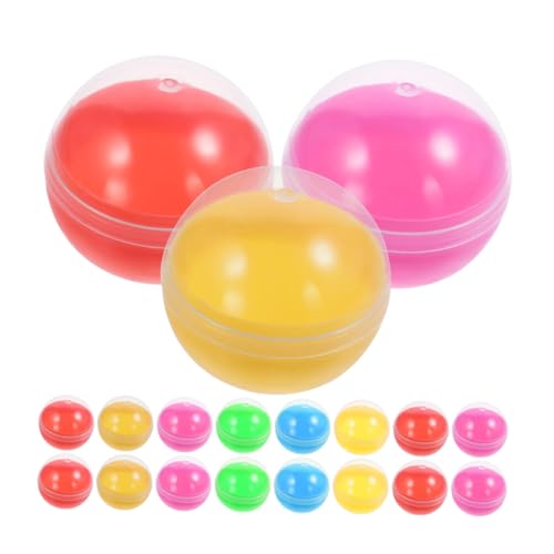 INOOMP 60 Stück Gacha-Maschine befüllbare Kugeln Kapseln für Verkaufsautomaten Verkaufsautomatenkugeln Klauenmaschinenpreis runde Kapseln leer Leere Automatenkapseln Preiskapsel Plastik von INOOMP