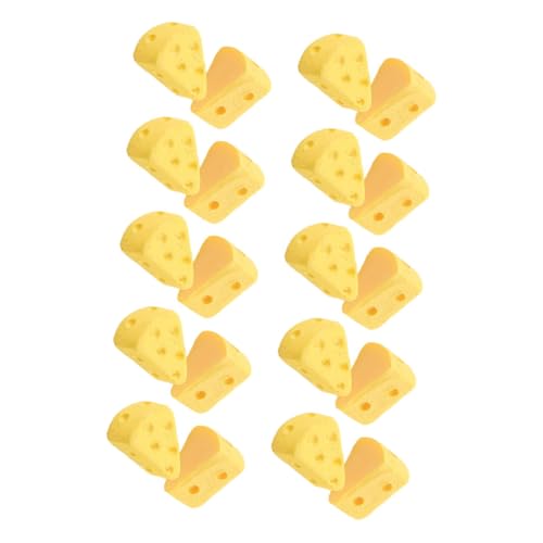 INOOMP 60 Stück Simulierter Käse Fake-Käse-Dekoration Mini-Kunstkäse falsche Käsekuchen Mini-Fake-Food Miniatur-Kunstkäse Plastik Yellow von INOOMP