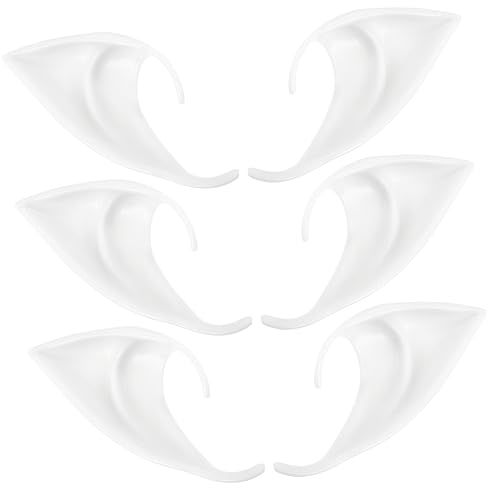 INOOMP 6Stücke Elfenohren für Cosplay Maskerade Halloween Langlebige Feenohren Einfache Anwendung Kostümpartys und Kreative Verkleidungen von INOOMP