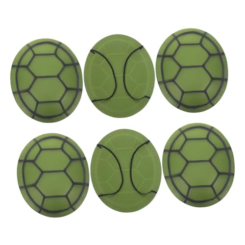 INOOMP 6Stücke Schildkrötenkostüm Teilig für Halloween Cosplay Requisiten Farbenfrohe Schildkrötenschalen für Partys und Bühnenkostüme für Tier Mottopartys und Geburtstagsfeiern von INOOMP