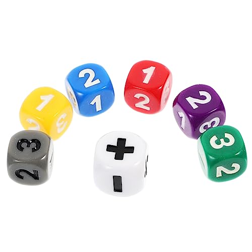 INOOMP 7 Stück Arithmetische Würfel Lernwürfel für Mathe lernwürfel Kinderspielzeug Lernhilfe für Mathematikzeichenwürfel würfel stapeln Acryl von INOOMP