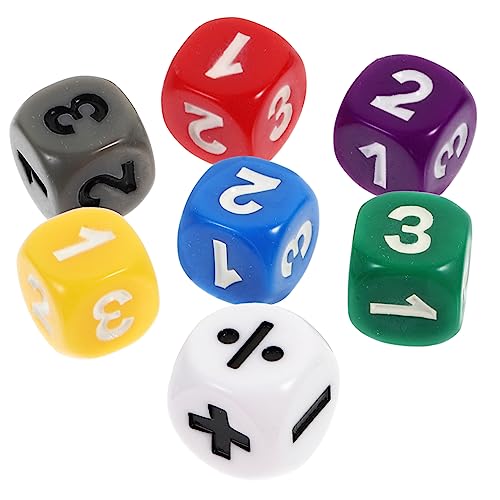 INOOMP 7 Stück Teiliges Mathematik Würfel Lernspielzeug für Rechenoperationen für Unterricht Home Schooling aus Sicherem Acrylmaterial Gefertigt von INOOMP