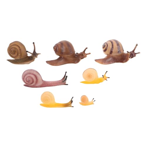 INOOMP 7-teiliges Miniatur-Schneckenornament – lebensechtes Schneckenmodell aus Kunststoff, Tierfigur für Zuhause, Schreibtisch, Dekoration und Gartenlandschaft INOOMP 7-teiliges Miniatur-Schneckenornament – lebensechtes Schneckenmodell aus Kunststoff, Tierfigur für Zuhause, Schreibtisch, Dekoration und Gartenlandschaft von INOOMP