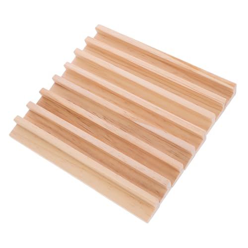 INOOMP 8 Stück Buchstabenverzierungen Aus Holz Domino Halter Selber Machen Domino-tabletts Alphabet Desktop-Domino-basen Domino-zubehör Domino-Halter Geprägt Beige Hölzern von INOOMP