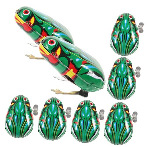 INOOMP 8 Stück Eisenfroschspielzeug Frosch deko Toy for The Teachers Mechanisches Safe Toy aufziehen Frosch Tierspielzeug Bildungsspielzeug von INOOMP