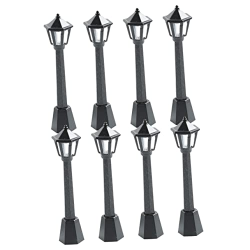 INOOMP 8 Stück Mini Street Light Ornamente Mini-Lichter im Freien Miniatur-Straßenlaternen Lampen klein mit Dorf Mini-Straßenlaternen-Figur Miniatur-Modell Straßenlaterne Plastik Schwarz INOOMP 8 Stück Mini Street Light Ornamente Mini-Lichter im Freien Miniatur-Straßenlaternen Lampen klein mit Dorf Mini-Straßenlaternen-Figur Miniatur-Modell Straßenlaterne Plastik Schwarz von INOOMP