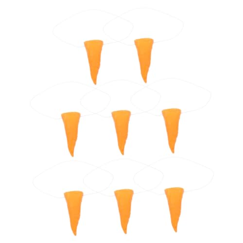 INOOMP 8 Stück Nase kleben dekorative Schneemannnase Winterzubehör Cosplay Schneemann Karottennase Schneemann-Nasenstütze Urlaubsornamente Vinyl Orange INOOMP 8 Stück Nase kleben dekorative Schneemannnase Winterzubehör Cosplay Schneemann Karottennase Schneemann-Nasenstütze Urlaubsornamente Vinyl Orange von INOOMP