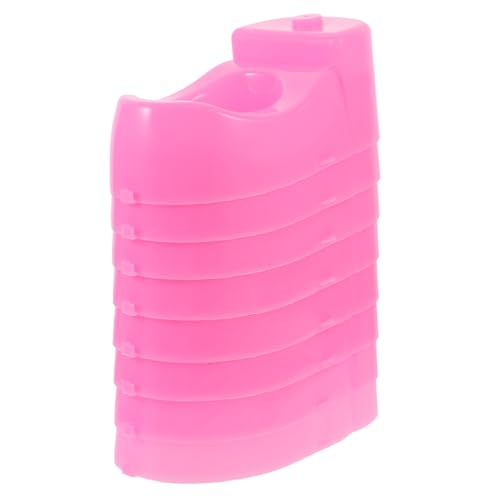 INOOMP 8 Stück Puppentoilettenspielzeug Toilettenschüssel Töpfchen Mini Miniatur Toilette Badezimmermodell Puppenhausmöbel Toilette Mini Möbel Babypuppenlätzchen Puppenhausdekore Rosa von INOOMP