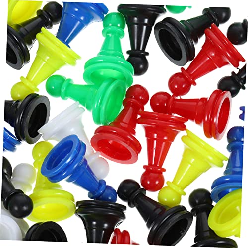 INOOMP 96 Stück Spielzubehör Erwachsene Schach Brettspiele Bildungsspielzeug Tabletop-spielkomponente Spielmarken Brettspielfiguren Aus Plastik Tischmarker Abs Zufällige Farbe von INOOMP