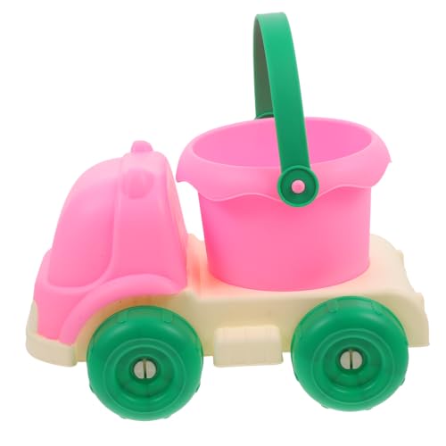 INOOMP ATV Outdoor LKW Kinderspielzeug Eimer Sandauto Strandzubehör Strandauto Rosa Weiches Gummi von INOOMP