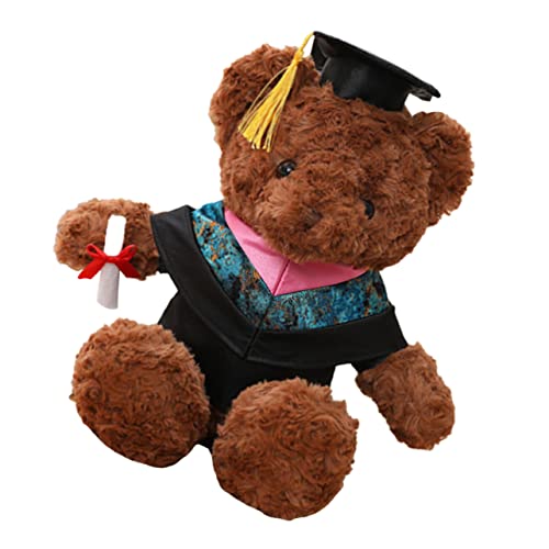 INOOMP Abschlussbär Plüschfigur mit Doktorhut und Gewand zur Graduierung Abschlussfeiern und Erinnerung an Besonderen Tag INOOMP Abschlussbär Plüschfigur mit Doktorhut und Gewand zur Graduierung Abschlussfeiern und Erinnerung an Besonderen Tag von INOOMP