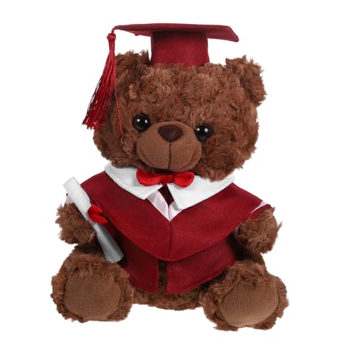 INOOMP Arztanzugbär Puppe Junggesellenbär Mini-Plüsch-Abschlussspielzeug Abschlussbär Puppe Abschluss Plüschtier Mini-Abschluss-Stofftier Grad Bär PP Baumwolle rot INOOMP Arztanzugbär Puppe Junggesellenbär Mini-Plüsch-Abschlussspielzeug Abschlussbär Puppe Abschluss Plüschtier Mini-Abschluss-Stofftier Grad Bär PP Baumwolle rot von INOOMP