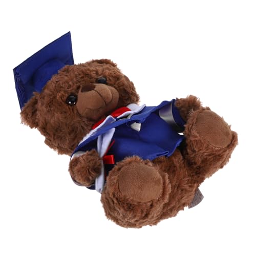 INOOMP Arztanzugbär Puppe Mini-abschluss-stoffbären Abschlussbär Puppe Abschlusssaison Runde Bär Diplom-Puppe Doktorbär-abschluss Junggesellenbär Grad Bär Plüsch Blue von INOOMP