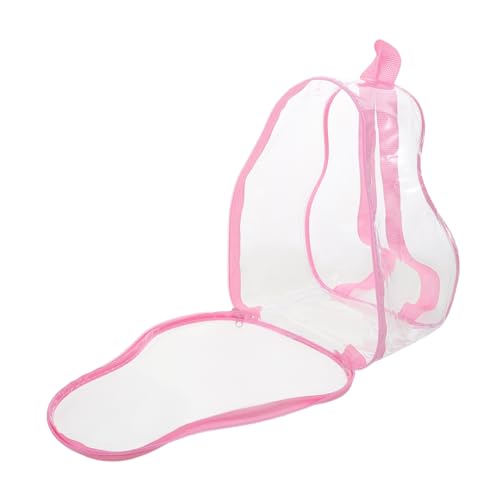 INOOMP -Aufbewahrungstasche Puppentragerucksack Aufbewahrungsorganisator für Puppen Puppenaufbewahrungshalter klares Puppenetui Puppenreisen PVC Rosa von INOOMP