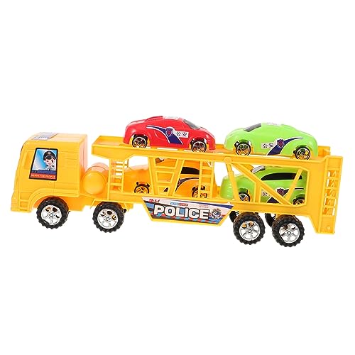 INOOMP Autospielzeugkiste Anhängermodell Auto Kinderspielzeug LKW Modell eines Kinderanhängers Spielzeugautos für Kleinkinder Kinderanhänger Plastik Zufällige Farbe von INOOMP