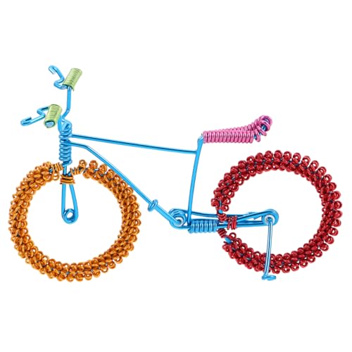 INOOMP Blumenrad -fahrradmodell Tischfahrrad-skulptur Desktop-Fahrrad-Ornament Retro-spielzeugfahrrad Handgefertigte Tabletop -Verzierungen Fahrradverzierung Retro-fahrradmodell Aluminium von INOOMP