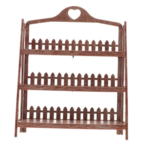 INOOMP Blumenständer-Regalmodell Mini-Puppenhausmöbel Mini Doll House Accessoires Puppenhaus Bücherregal Regale für Puppenhäuser Mini-Puppenhaus- Puppenhausdekor Plastik von INOOMP