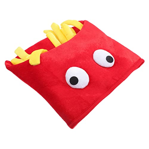 INOOMP Cartoon French Fries Hut für Cosplay und Karneval Lustiges Kostüm Accessoire für Partys Fotorequisiten für Männer Frauen und Erwachsene von INOOMP