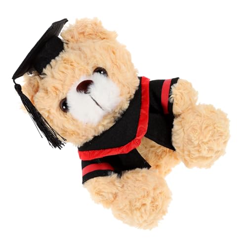 INOOMP Doktorhutpuppe Abschluss Plüschbär Bequeme Bärenpuppe Plüschbär mit Abschlusskappe Abschluss Plüsch Bär Abschluss-Cartoon-Bär Light Brown von INOOMP