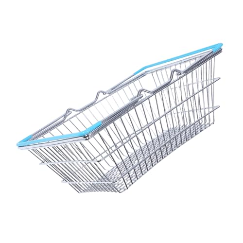 INOOMP Einkaufswagenspielzeug einkaufswagen Kleiner einkaufskorb mini einkaufskorb einkaufskorb -Einkaufskorb Einkaufskorb Kleiner Korb Eisen Sky-Blue von INOOMP