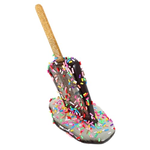 INOOMP Eiscreme Ornamente Künstliches Kleines Eisdekor Schmelzende Statue Dekoratives Eisdekor Schmelzende Ornamente Realistisches Eiscreme Modell Schwarzes Harz von INOOMP