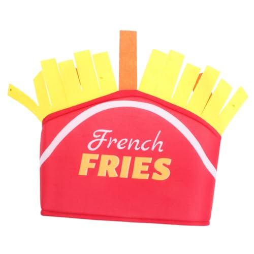 INOOMP Französische Pommes Hutdekorationen Cosplay-Party-Kopfschmuck Partyzubehör-Kopfbedeckung Festival-Kopfbedeckung Neuheit Partyhut Pommes-Kopfbedeckung dekorativer Partyhut Acryl von INOOMP