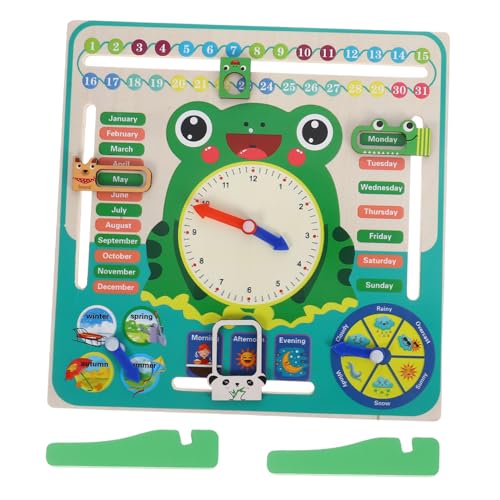 INOOMP Frosch Uhr Unterrichtshilfen Kalenderunterrichtsuhren Lernuhr für Klassenzimmeruhren für Lehrer Lernuhr für Schüler Klassenzimmer -Bildungsuhr Holz Green INOOMP Frosch Uhr Unterrichtshilfen Kalenderunterrichtsuhren Lernuhr für Klassenzimmeruhren für Lehrer Lernuhr für Schüler Klassenzimmer -Bildungsuhr Holz Green von INOOMP