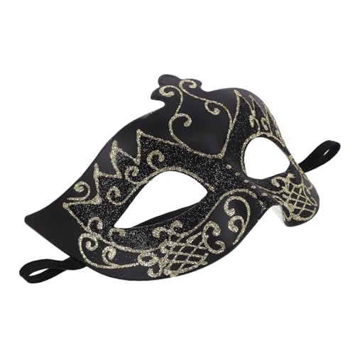 INOOMP Goldpulvermaske gruselige Halloween-Maske - lächelnd Abschlussball Halloween geführt Halloween-Maske LED Maskerademaske für Männer Karnevalsmaske prop Plastik Black INOOMP Goldpulvermaske gruselige Halloween-Maske - lächelnd Abschlussball Halloween geführt Halloween-Maske LED Maskerademaske für Männer Karnevalsmaske prop Plastik Black von INOOMP