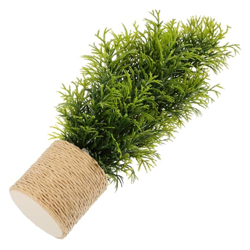 INOOMP Grüne Pflanzenpflanzenmodell Minis Puppe Miniaturen Dekoration Winzig Mini Bonsai Miniaturpflanzen Mini-topfpflanze Simulierter Bonsai Tiny Bonsai Model Plastik Light Brown von INOOMP