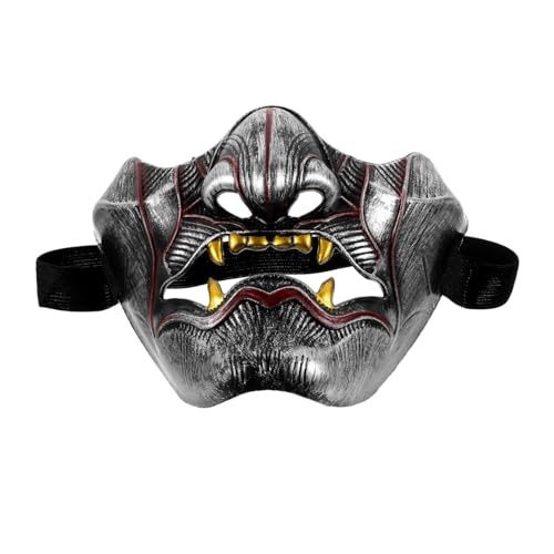 INOOMP Hannya Maske Japanische Cosplay Maske für Kostüm Party Halbe Gesichtsmasken für Anime und Theateraufführungen Atmungsaktiv und Bequem mit Elastischem Band INOOMP Hannya Maske Japanische Cosplay Maske für Kostüm Party Halbe Gesichtsmasken für Anime und Theateraufführungen Atmungsaktiv und Bequem mit Elastischem Band von INOOMP