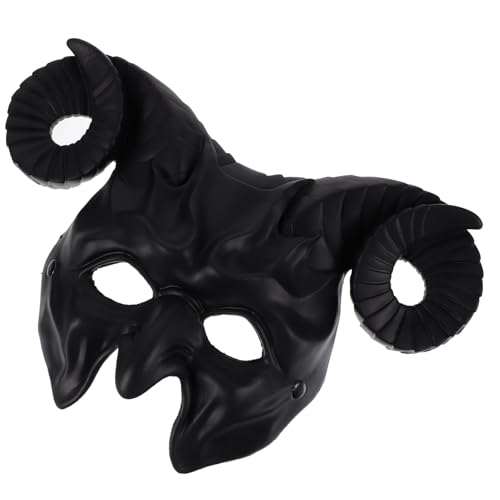 INOOMP Hornmaske Halloween -kostüm Maskerade Männer Hörner Halloween -masken Schmücken Maskerade Maske Männer Kerl Tiermaske Cosplay Geweih Maskerade-teufelshörner Plastik Schwarz von INOOMP