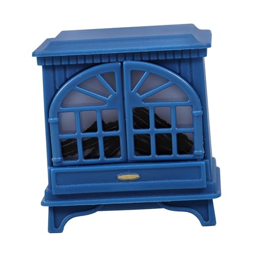 INOOMP Kamin Im Puppenhaus Möbel Für Mädchen Winzig Kleines Puppenhaus Miniatur Fälschung Puppenhausdekorationen Mini-puppenhaus-zubehör Mini-hausschmuck Plastik Blue von INOOMP