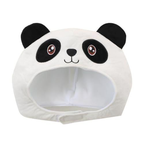 INOOMP Kawaii Cartoon Hut für Partys Niedlicher Panda Kopfschmuck aus Plüsch für Cosplay Kostüme Festivals und Fotoshootings Leicht und Bequem zu Tragen von INOOMP