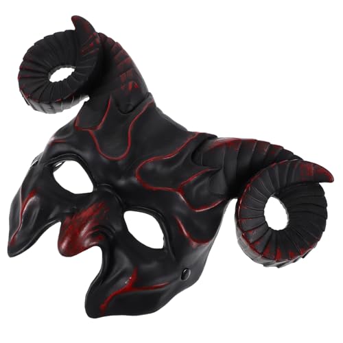 INOOMP Kostüm Maske mit Hörnern aus Anpassbare Halloween Maske für Männer und Frauen Robuste und Leichte für Karneval und Cosplay Veranstaltungen Dunkelrote Dekorative Whdbc INOOMP Kostüm Maske mit Hörnern aus Anpassbare Halloween Maske für Männer und Frauen Robuste und Leichte für Karneval und Cosplay Veranstaltungen Dunkelrote Dekorative Whdbc von INOOMP