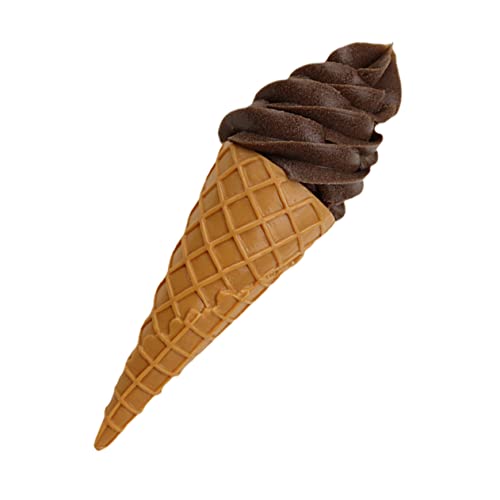 INOOMP Künstliches Eiscreme Realistische Eistüte Dekoration Fotorequisite Langlebig und Flexibel für Party Favor und Schaufensterdisplay Braun von INOOMP