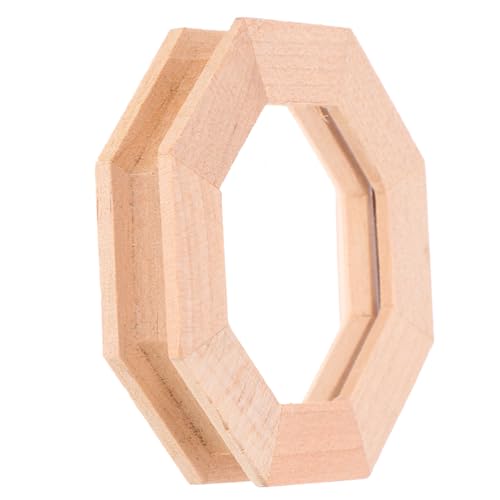INOOMP Landschaftszubehör Mini Tiny Home Decor Puppen Fenstermöbel Dekoration Fake Puppenhaus Zeug Türrahmen Requisite Zubehör Fensterläden Holz von INOOMP