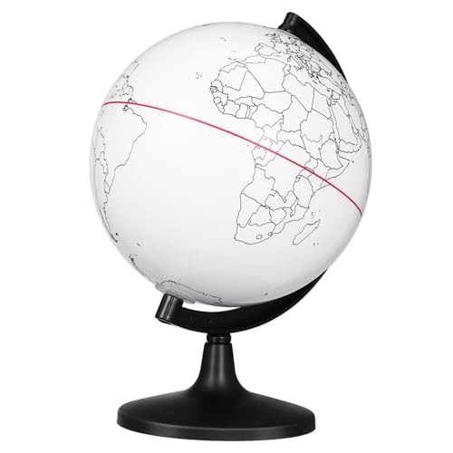INOOMP Leerer Kugel Globe Decor Globen Für Erwachsene Pastell Klassenzimmer- Malerei Welt Kleiner Unvollendet Malen Groß Geografischer Erde Mini PVC Weiß von INOOMP